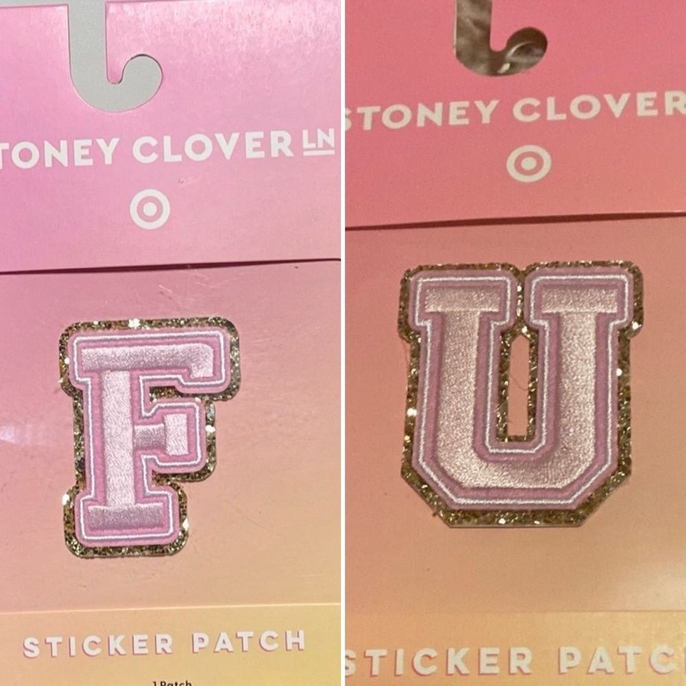 BNIP SCL X TARGET patches Letters F & U